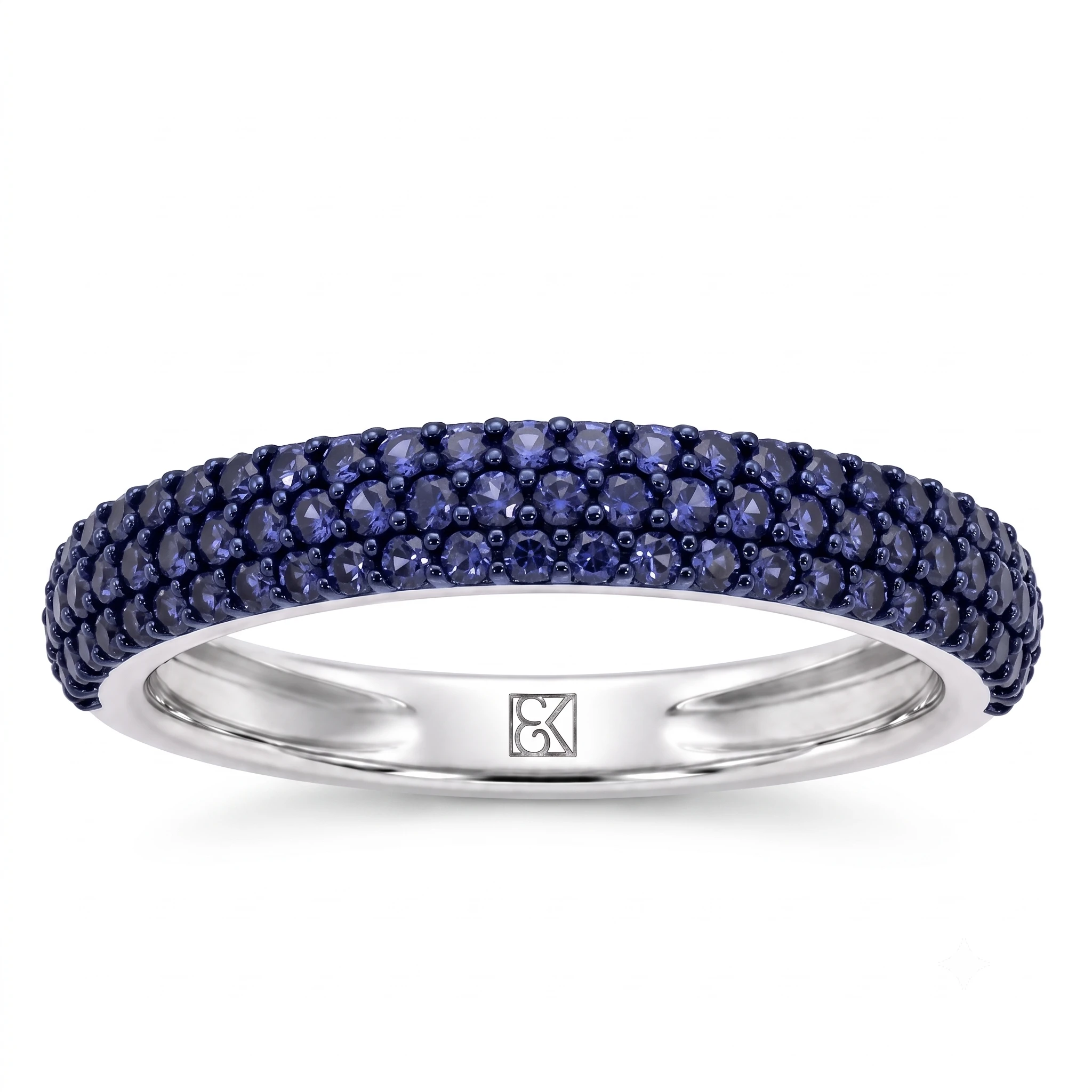 Blue Sapphire Velvet Dome Ring