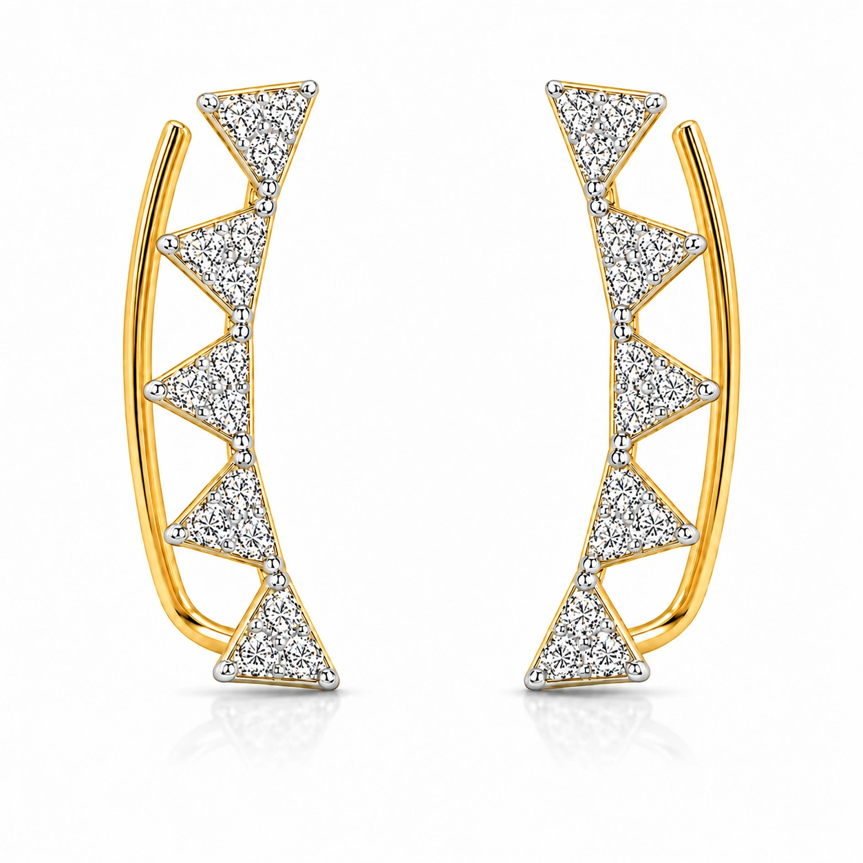 Elan Triangle Climber Earrings