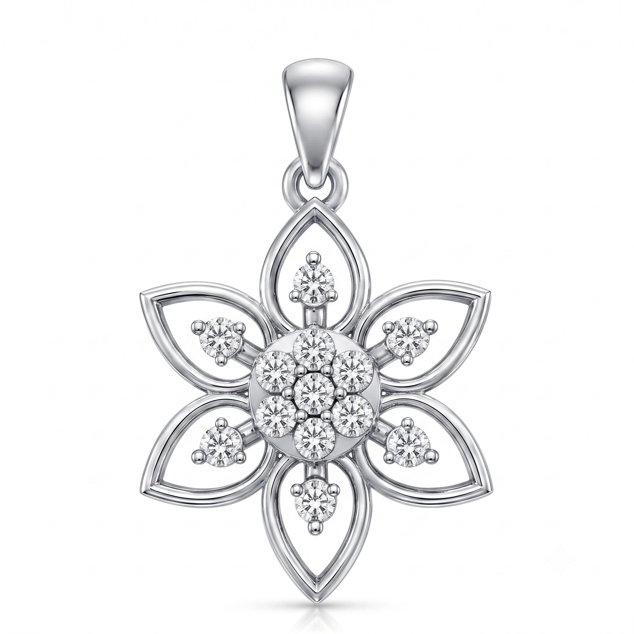 Flower Petal Cluster Pendant