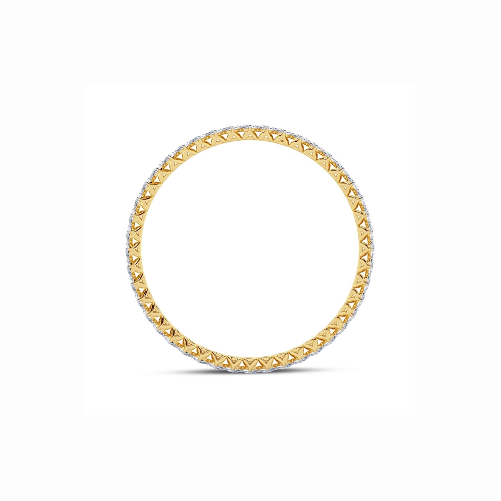 0.25 cts each Bold Slant Oval Diamond Bangle