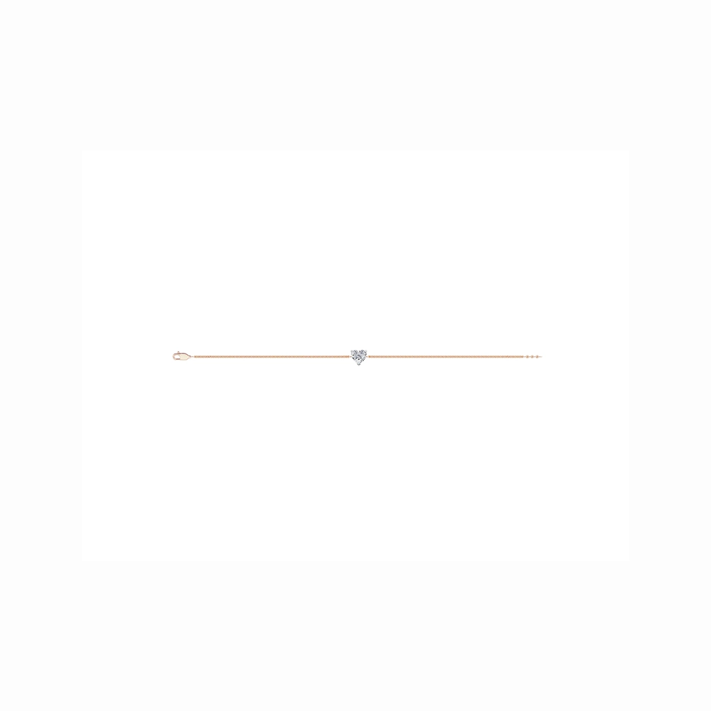 Elara Heart Solitaire Bracelet