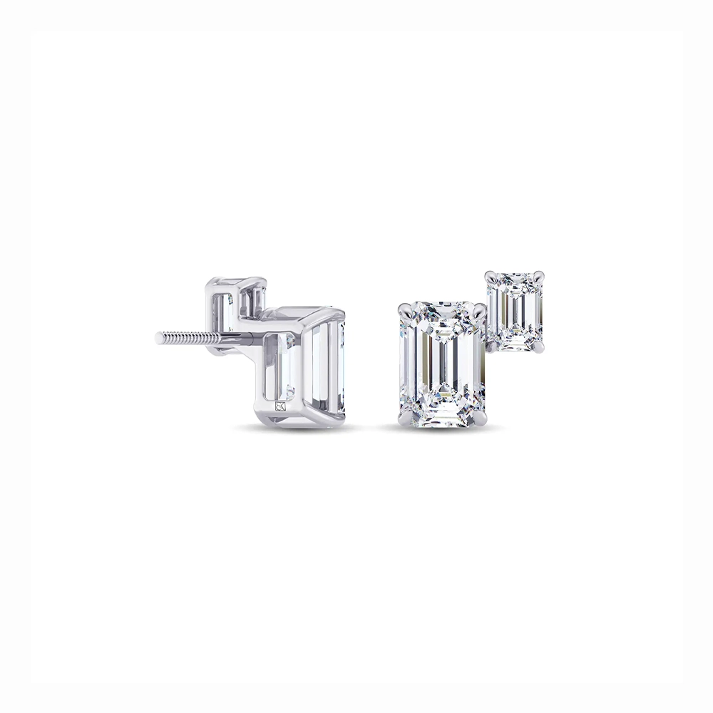 Emerald Duo Diamond Earring