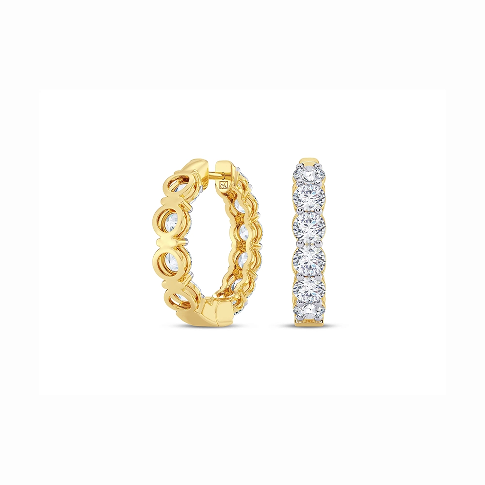 Éclat Round-Cut Hoop Earrings