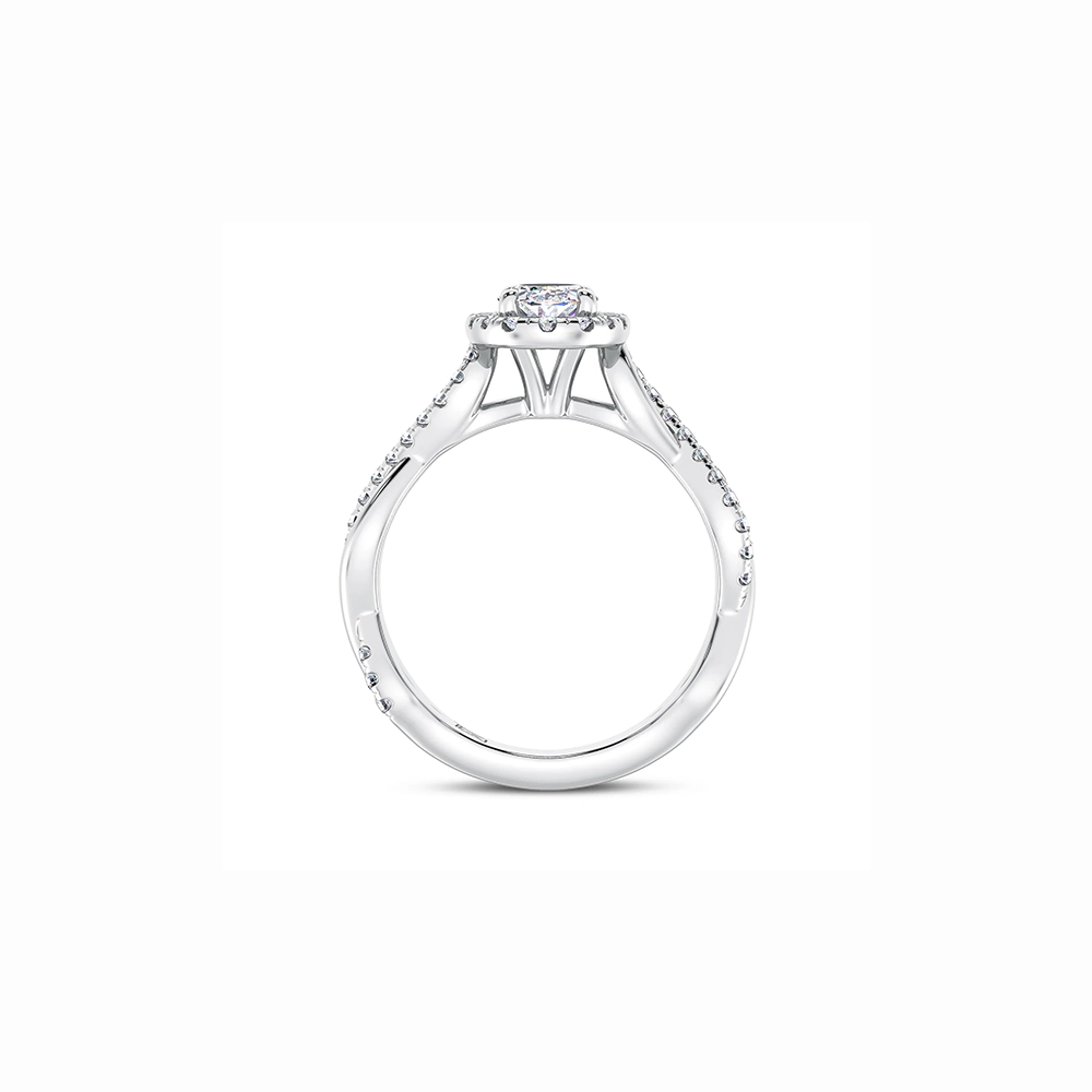 Oval Wave Diamond Ring