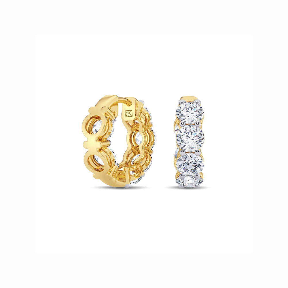 Round Bali Diamond Earring