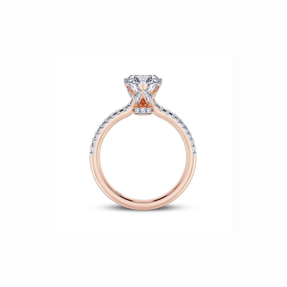 Tulip Heart Diamond Engagement Ring