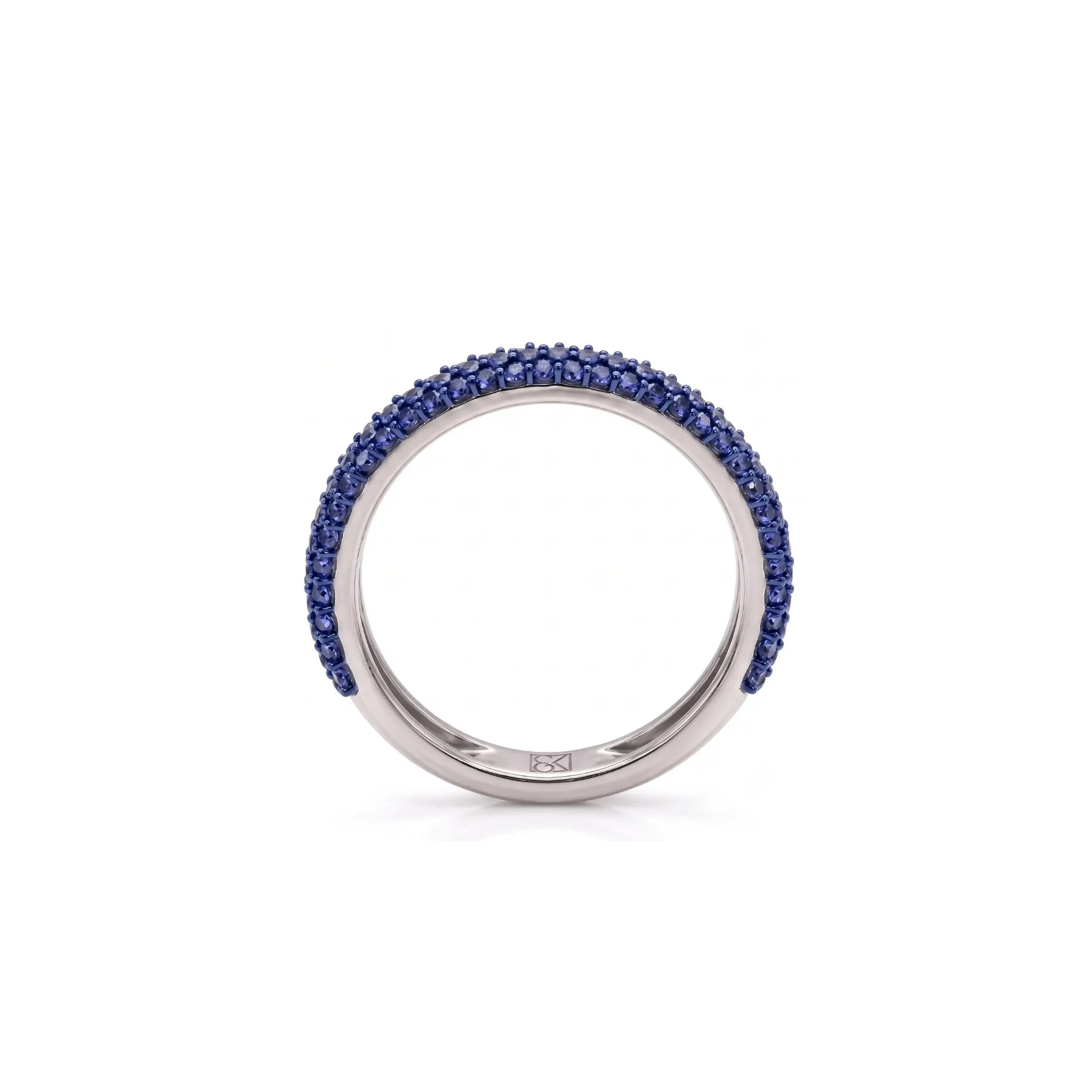 Blue Sapphire Velvet Dome Ring