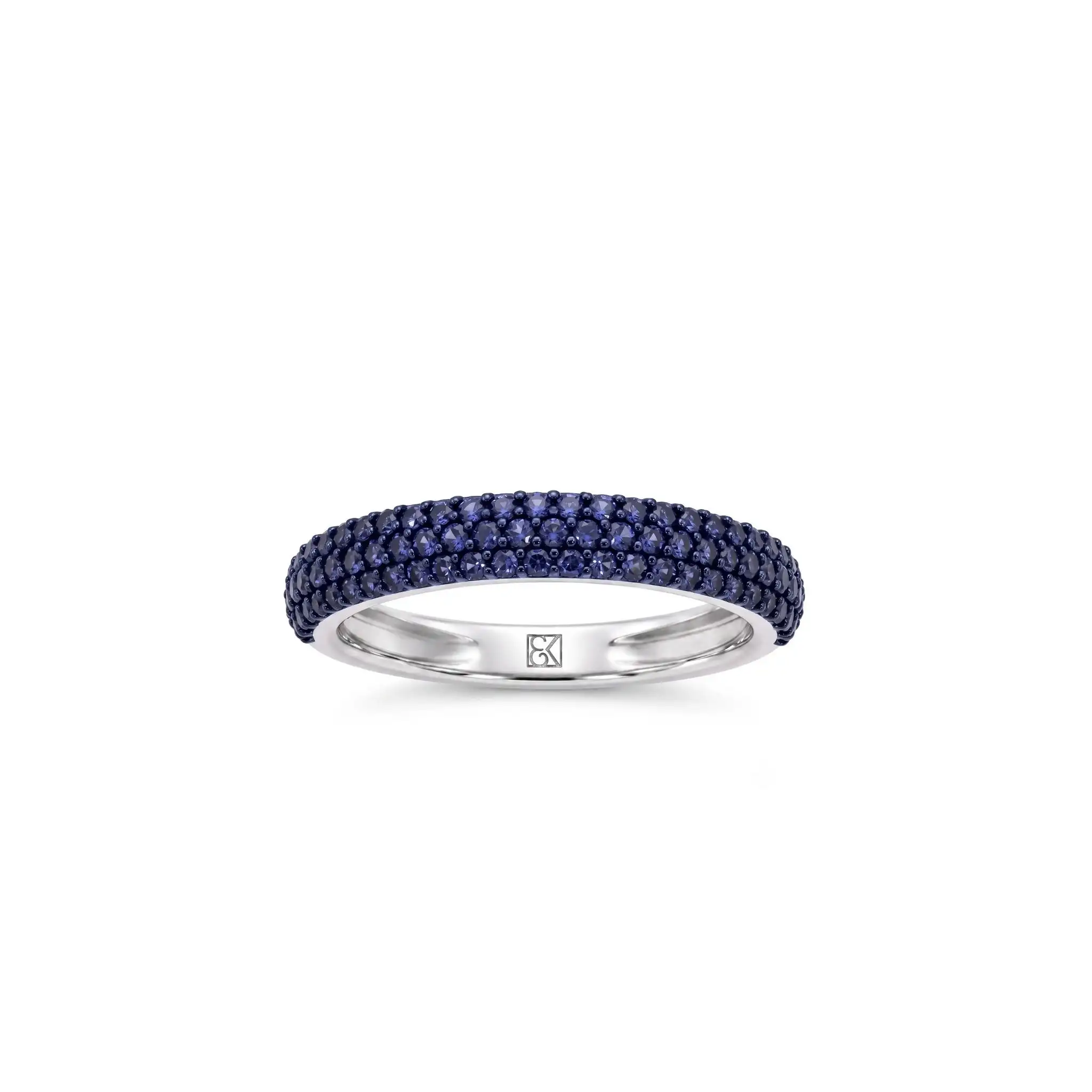 Blue Sapphire Velvet Dome Ring