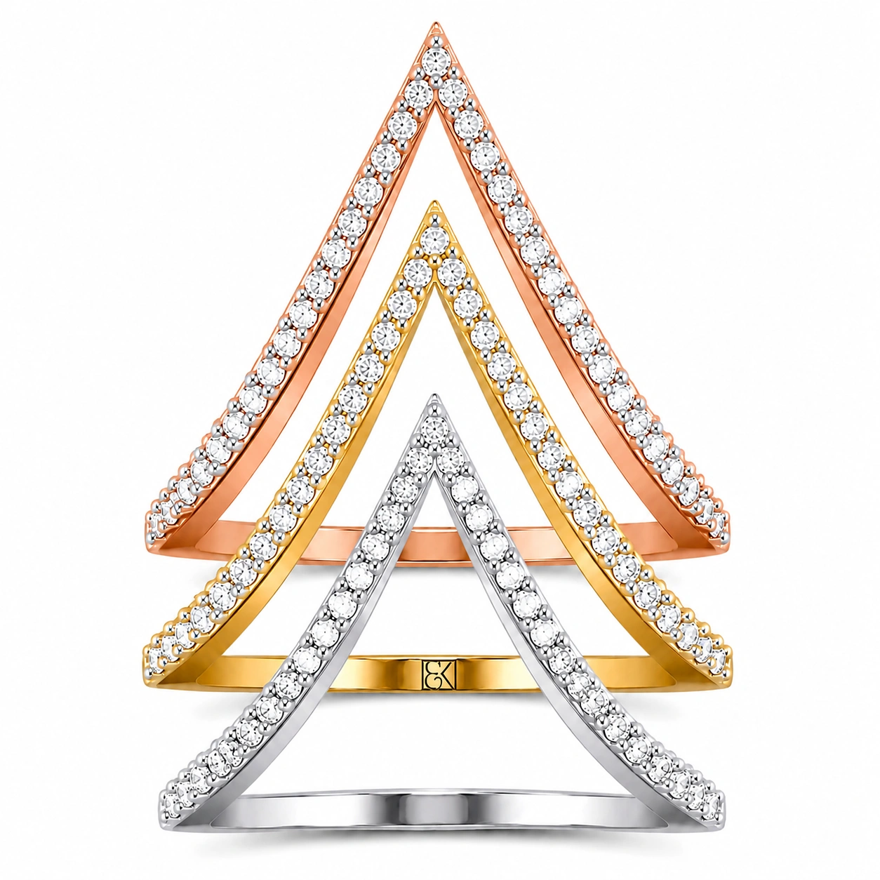 Chevron Stack Ring 
