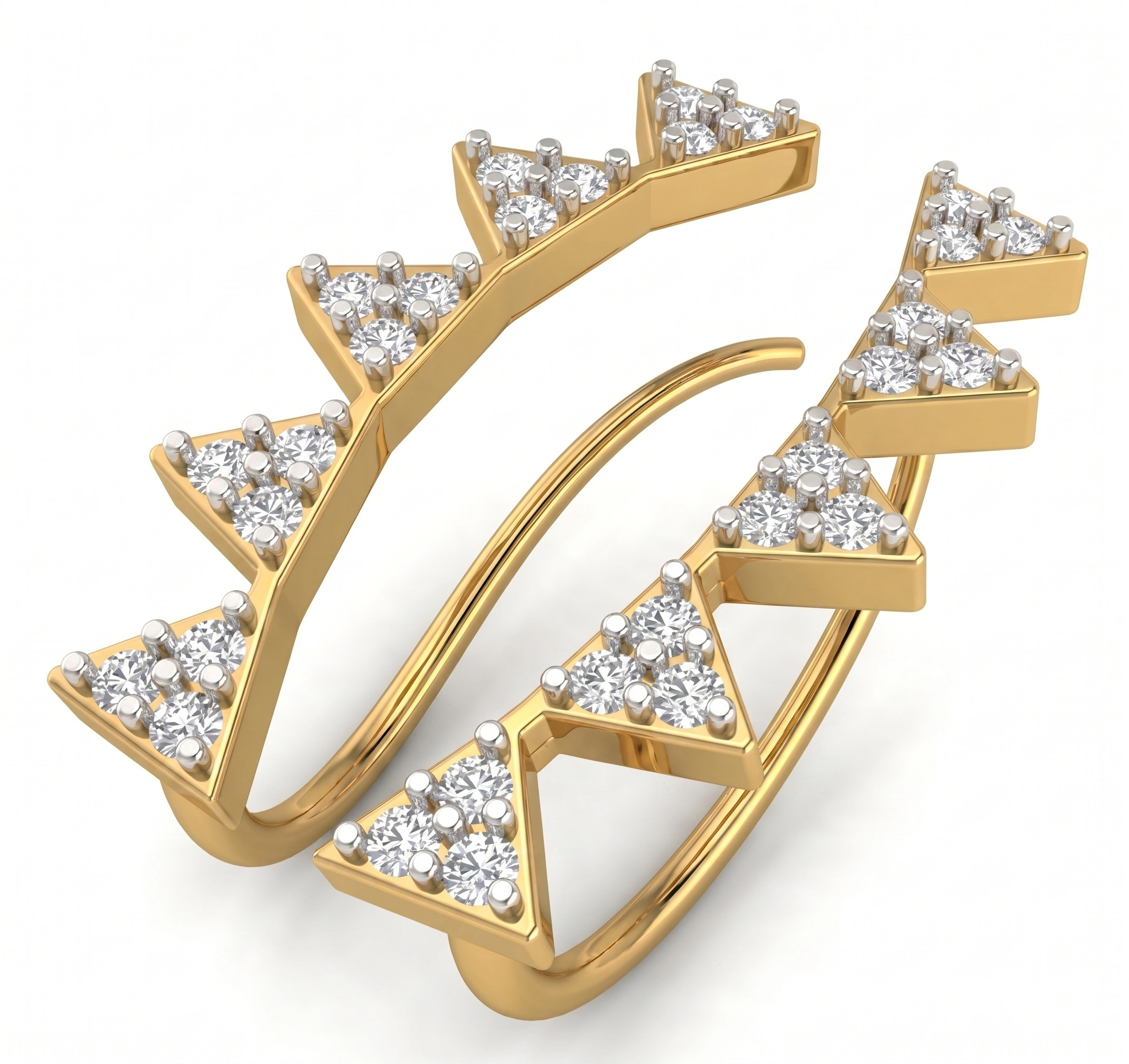 Elan Triangle Climber Earrings