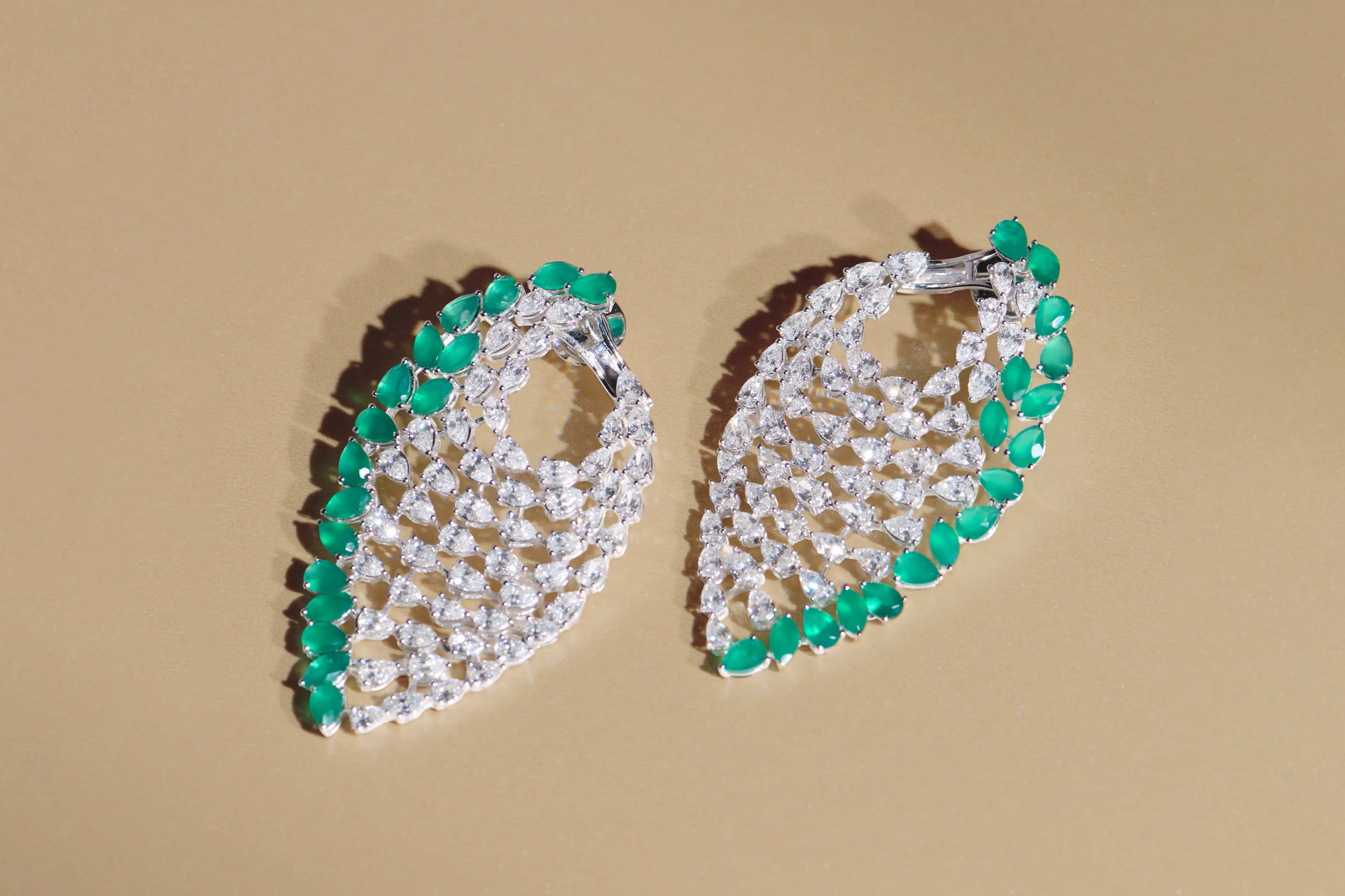 Emerald Veil Earrings