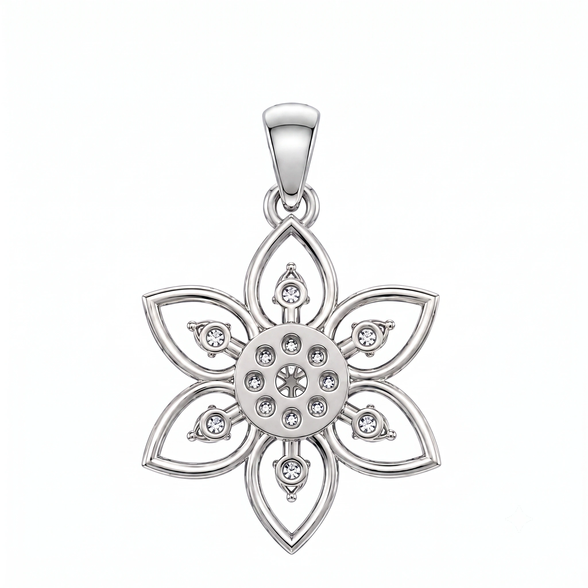 Flower Petal Cluster Pendant