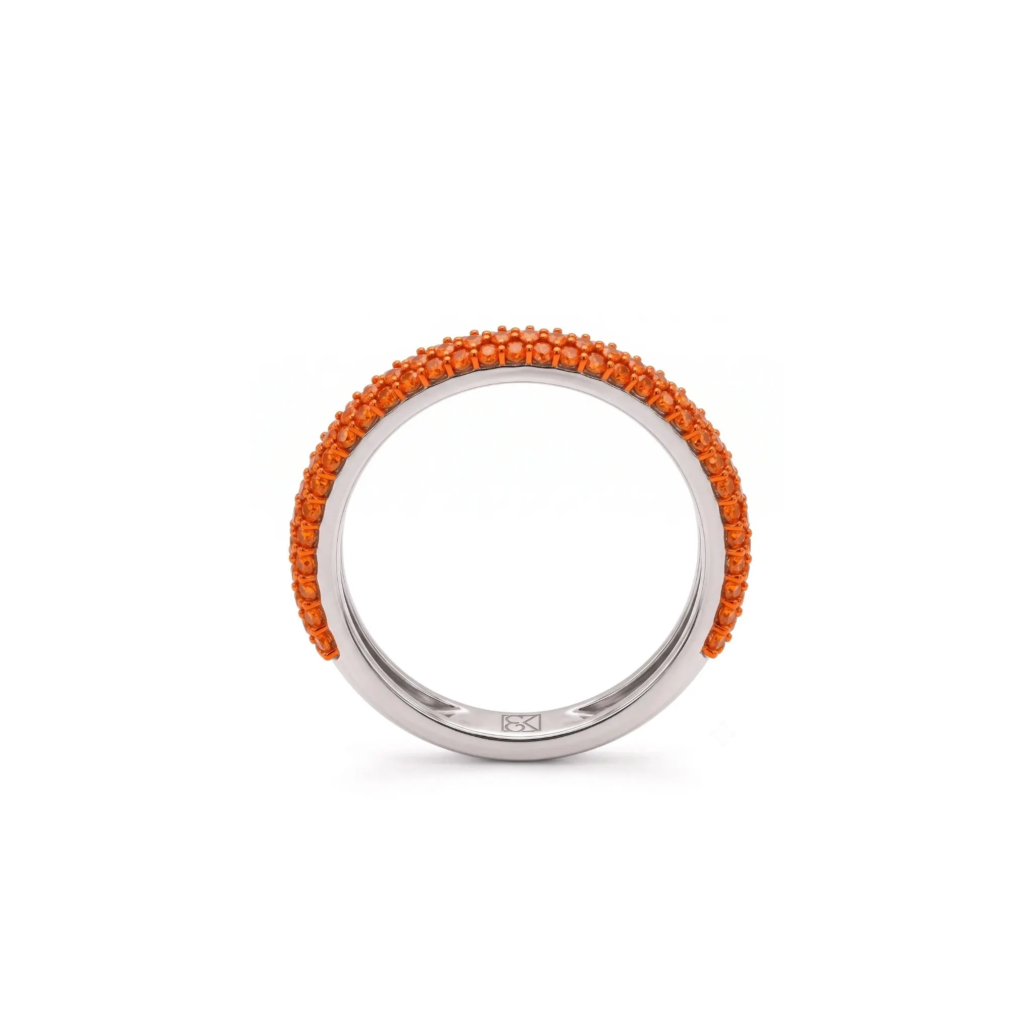 Orange Velvet Dome Ring