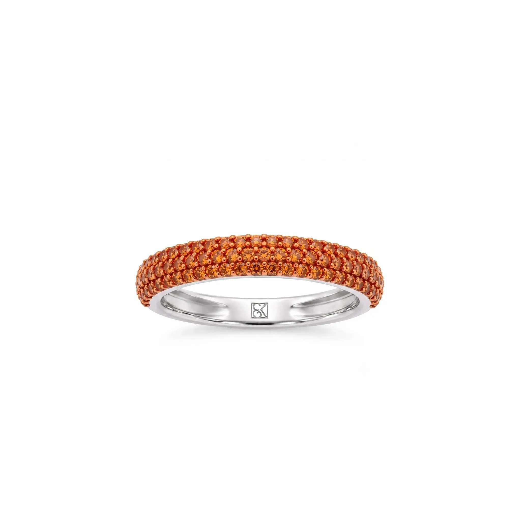 Orange Velvet Dome Ring