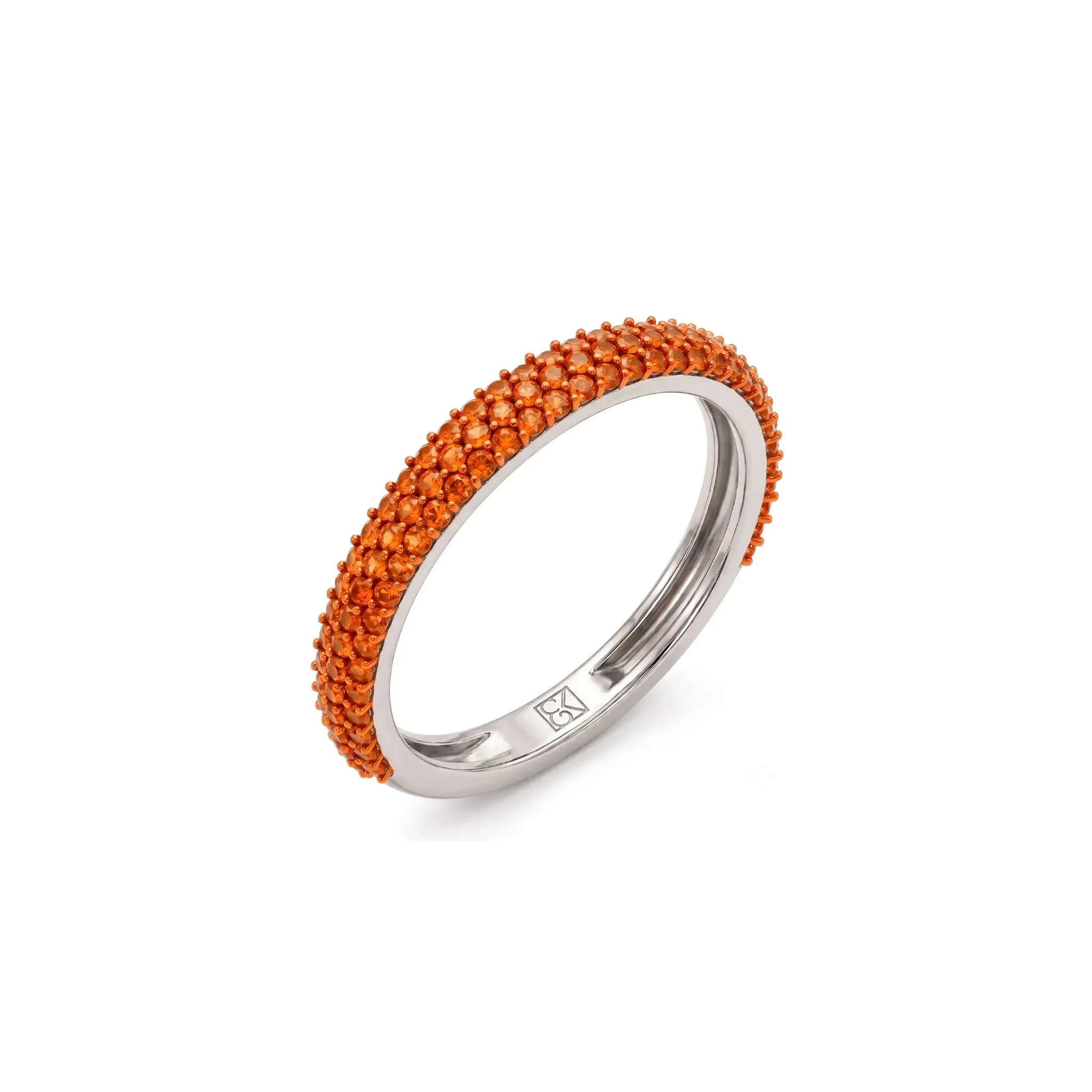 Orange Velvet Dome Ring