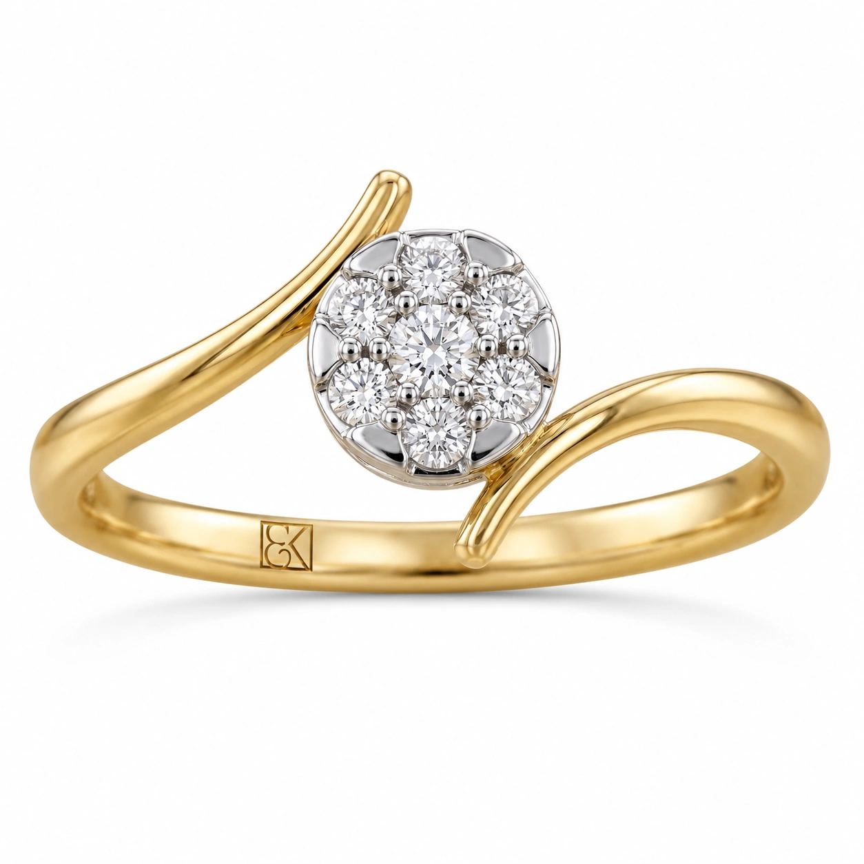 Swirl Solitaire Ring
