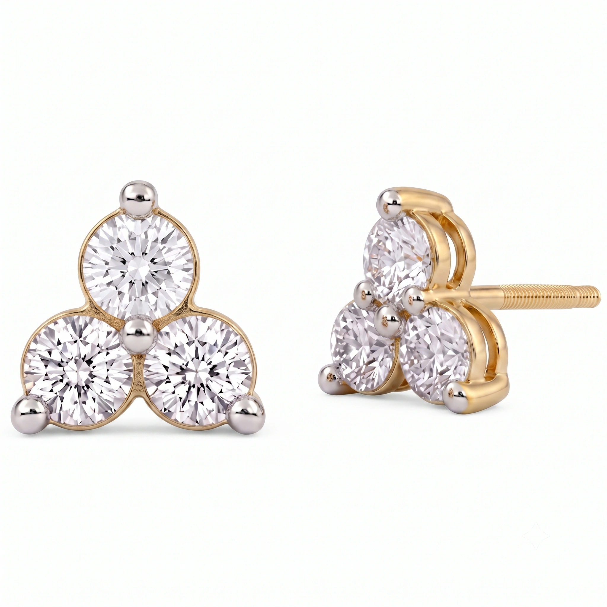 Trefoil Cluster Studs