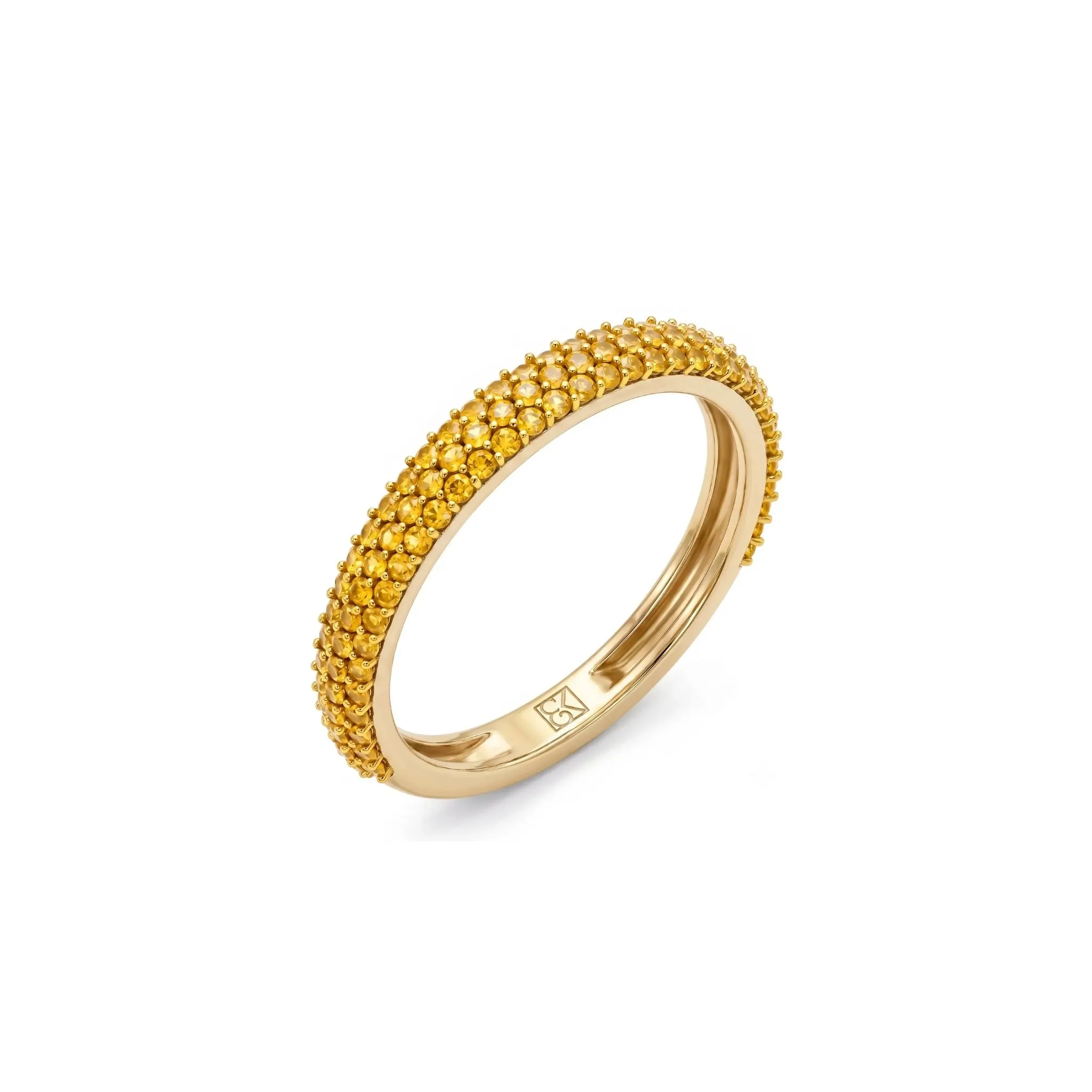 Yellow Velvet Dome Ring