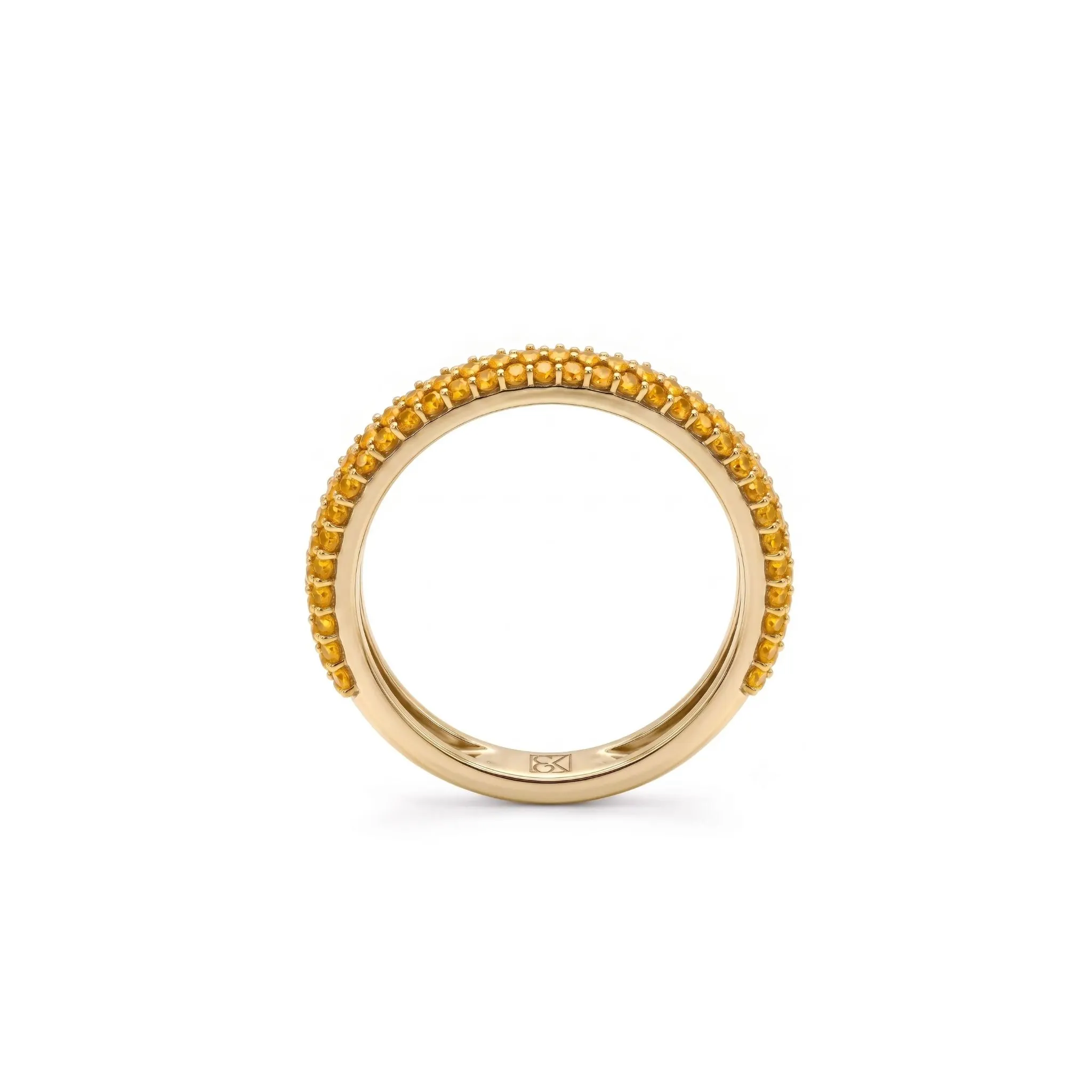 Yellow Velvet Dome Ring