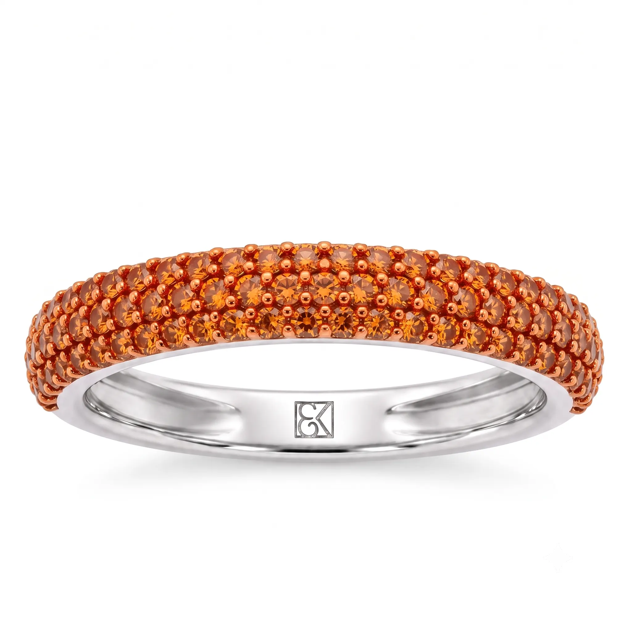 Orange Velvet Dome Ring