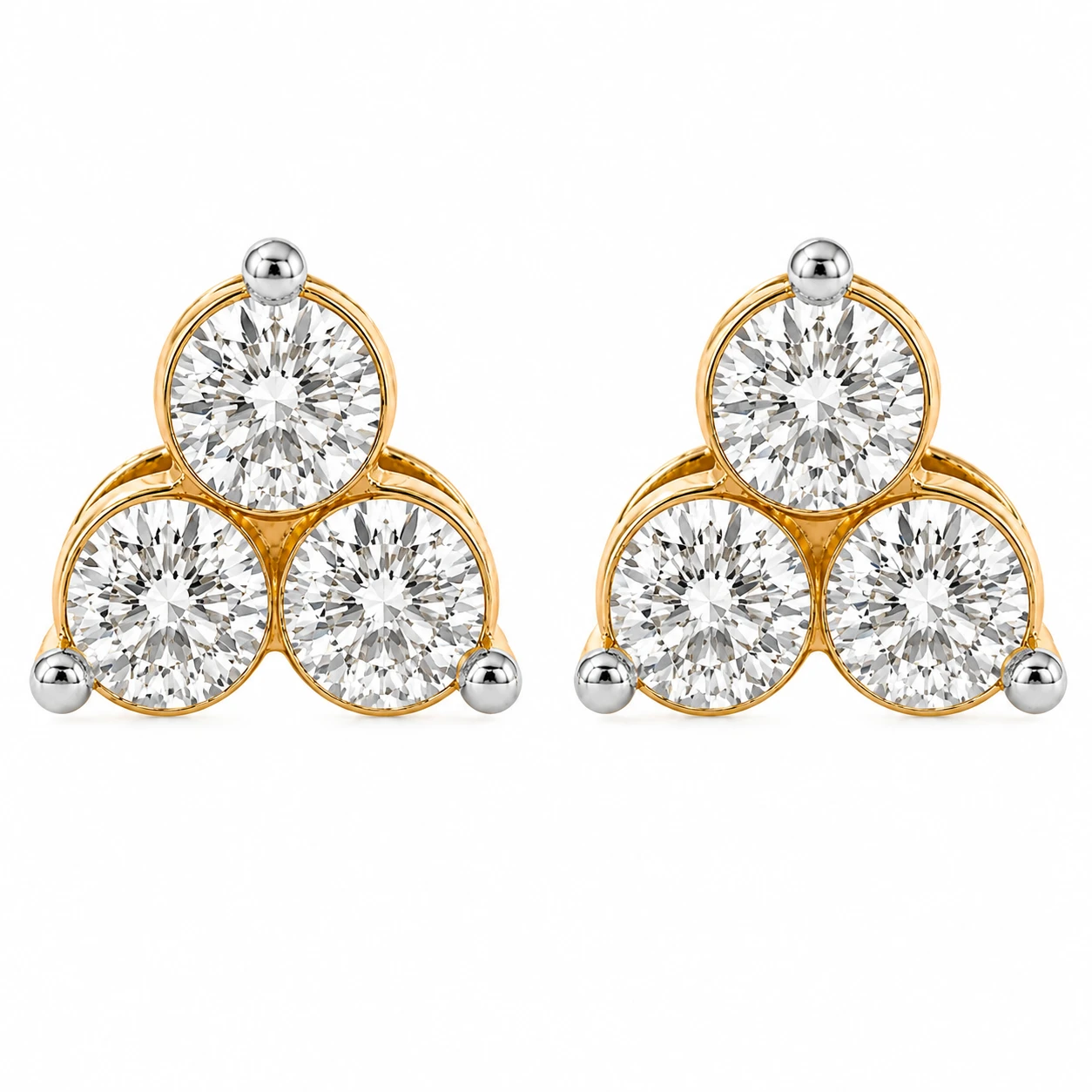 Trefoil Cluster Studs