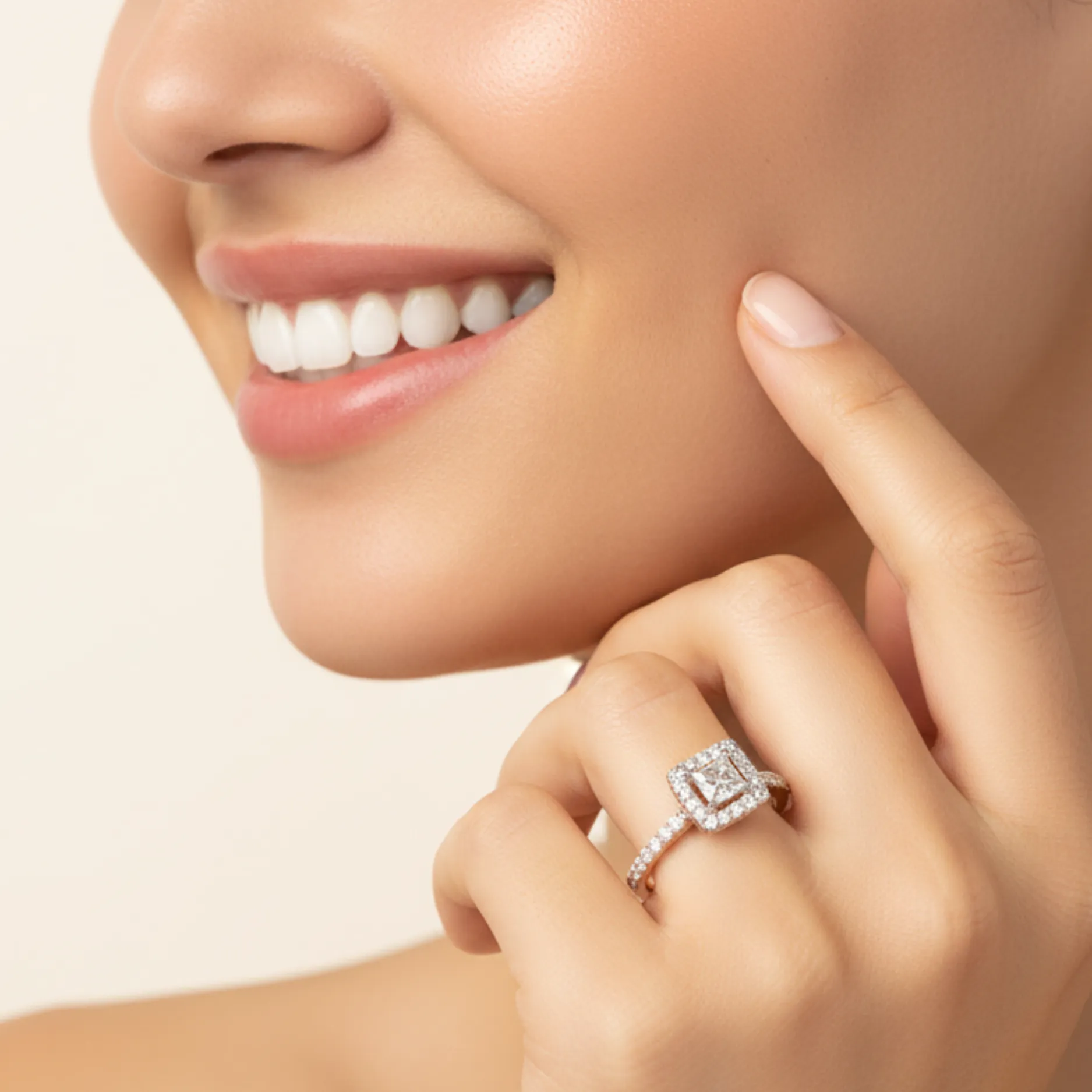 Lustrous Princess Diamond Ring