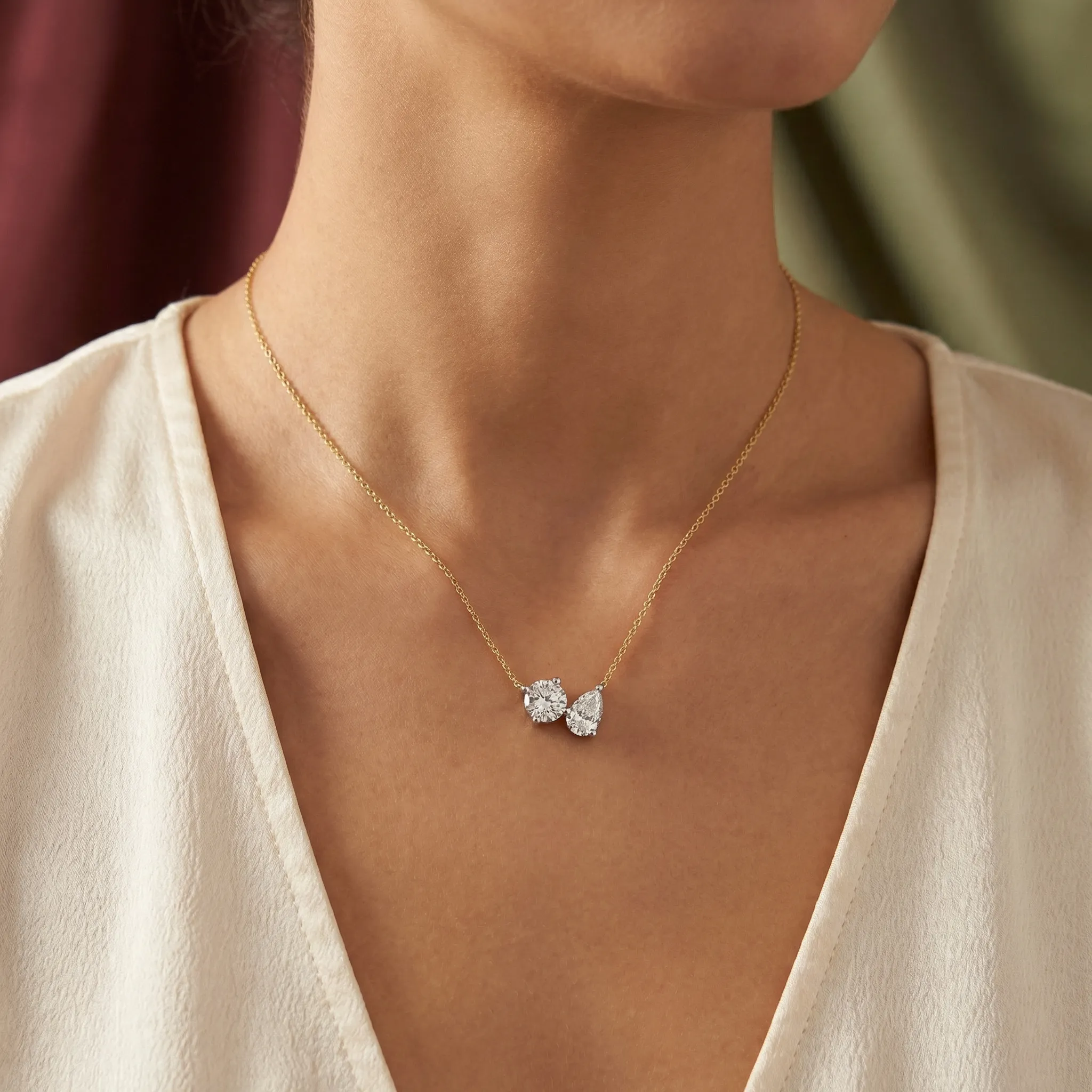 The Elara Twin Drop Pendant